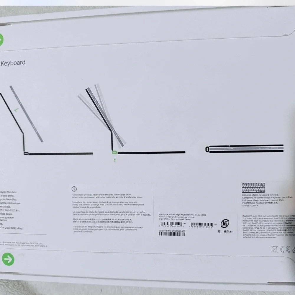 Apple Keyboard with White and Black Design
